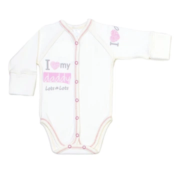 Боді "I love my daddy pink" (інтерлок) Розмір 56, Зріст 50-56 см