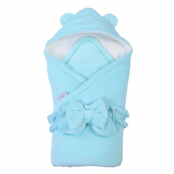 Конверт-ковдра з капюшоном Baby Veres ''Velour mint'' 80*80