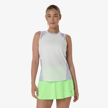 Женская теннисная майка Asics PADEL COURT ALL OVER PRINT TANK Кремовый M (2042A417-400 M)