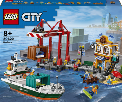 Конструктор LEGO City Морська гавань із вантажним судном 1226 деталей (60422) 