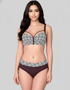 Купальник роздільний Sisianna 26806134 коричневий 56 (4XL) груди 4D-5E стегна 121-125 см