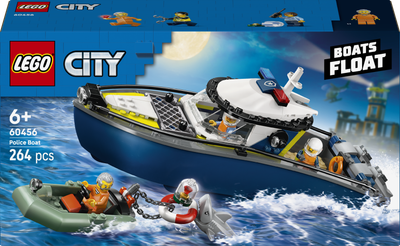 Zestaw klocków LEGO City Pościg łodzią policyjną 264 elementy (60456)