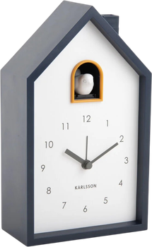 Zegar ścienny Karlsson Cuckoo z kukułką 12 x 20 x 6 cm Niebieski (8714302756993)