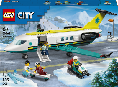 Zestaw klocków LEGO City Samolot pogotowia ratunkowego 403 elementy (60465)