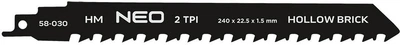 Полотно до шабельної пилки NEO Tools HM 240 x 22.5 x 1.5 мм 2TPI 58-030 (5906692006144)