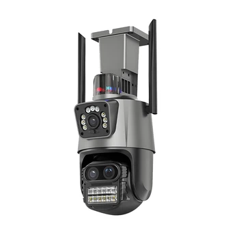 Камера видеонаблюдения WiFi поворотная двойная PIX-LINK DRW123P IP-камера с датчиком движения Black (18894)