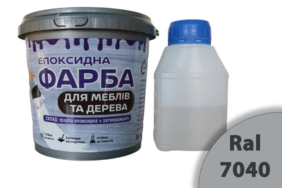 Епоксидна фарба для меблів та дерева ArtCraft 1.5 кг світло-сіра двокомпонентна (А+В)