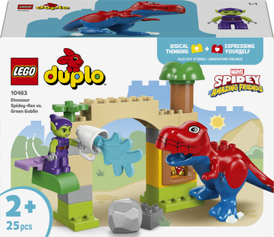 Zestaw klocków LEGO DUPLO Dinozaur Spidey-Rex i Zielony Goblin 25 elementów (10463)