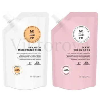 Набір для зволоження та захисту кольору волосся Mimare: Шампунь Mimare Moisturization Shampoo 480 мл + Маска Mimare Color Care Mask 480 мл