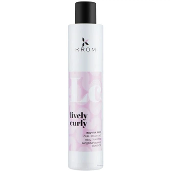 Гель-крем для моделювання кучерів Krom Styling Curl Sculpting 250 мл професійний стайлінг, формування локонів та контроль пухнастості, для еластичної фіксації волосся