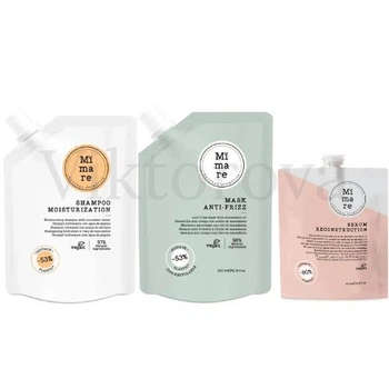 Набор для увлажнения и разглаживания волос Mimare: Шампунь Mimare Moisturization Shampoo 200 мл + Маска Mimare Anti-Frizz Mask 200 мл + Серум Mimare Reconstruction Serum 40 мл