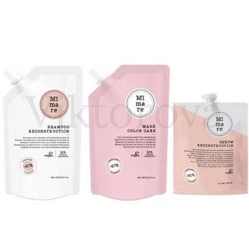 Набор для восстановления и защиты цвета волос Mimare: Шампунь Mimare Reconstruction Shampoo 480 мл + Маска Mimare Color Care Mask 480 мл + Серум Mimare Reconstruction Serum 40 мл
