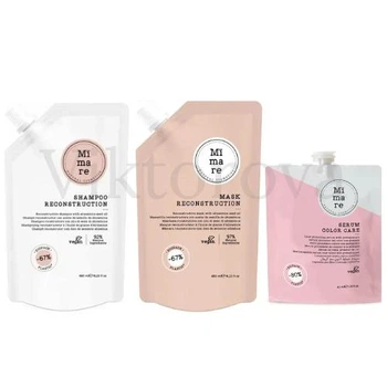 Набір для відновлення волосся Mimare: Шампунь Mimare Reconstruction Shampoo 480 мл + Маска Mimare Reconstruction Mask 480 мл + Серум для захисту кольору Mimare Color Care 40 мл