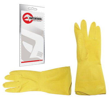 Перчатка хозяйственная, латексная, 8", M INTERTOOL SP-0017