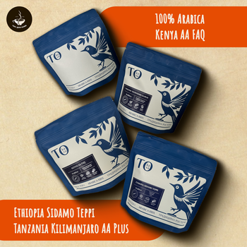 To Kava Сокровища Африки – дегустационный набор кофе в зернах 4×250 г (Kenya/Tanzania/Ethiopia/Arabica)