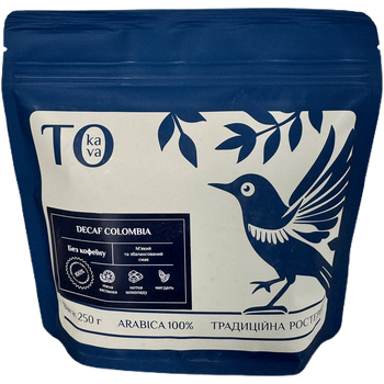 Кофе в зернах To Kava Decaf Colombia 250 г 100% Арабика