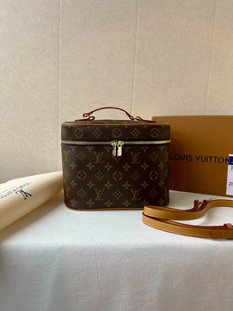 Косметичка в стиле Louis Vuitton канва 24х19х14 коричневая 45566