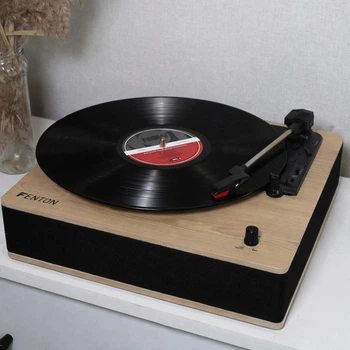 Вініловий програвач Fenton TT Classic Simple Light Wood з Bluetooth з колонками, грамофон для вінілових дисків (без кришки)