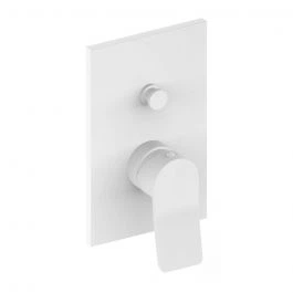 Смеситель для душа Paffoni Tilt с металической накладкой white matt TI015BO/M