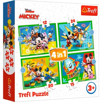Пазлы Trefl Микки Маус среди друзей 4в1 12-24 элемента 34616