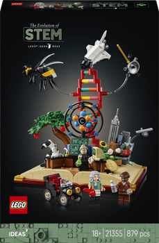 Zestaw klocków LEGO Ideas Ewolucja przedmiotów ścisłych 879 elementów (21355)