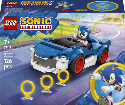 Конструктор LEGO Sonic the Hedgehog: спідстер Блискавка 126 елементів (77117)