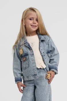 Джинсовая куртка Escabel Kids 98 см Голубой (2125000898759)