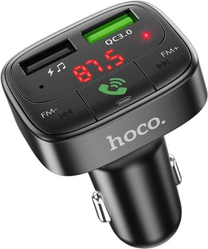 FM-трансмітер Hoco E59 Promise [BT | QC3.0] Black (6931474748447)