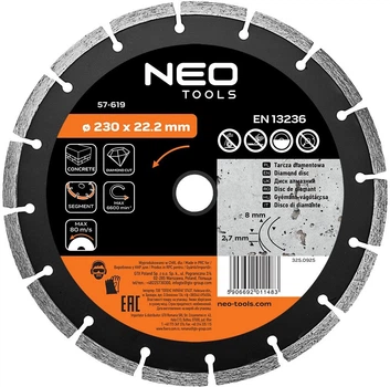Диск алмазний Neo Tools 230 x 22.2 мм (5906692011483)
