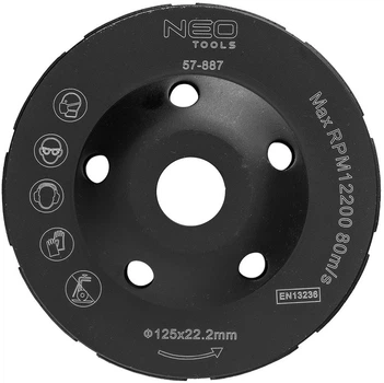 Диск алмазний Neo Tools шліфувальний 125 x 22.2 x 5 мм (5906692012787)