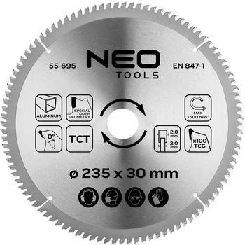 Диск побідитовий Neo Tools для пилки 235 x 30 мм (5906692004287)