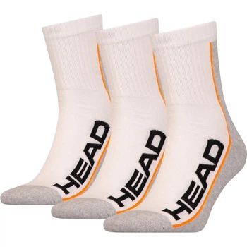 Носки Head STRIPE SHORT CREW 3-PACK бело-серо-оранжевые (3 пары) 35-38 781010001-062