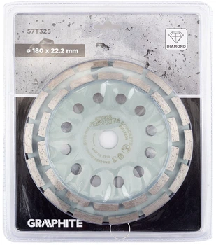 Диск алмазний Graphite шліфувальний 180 x 22.2 мм (5902062118929)