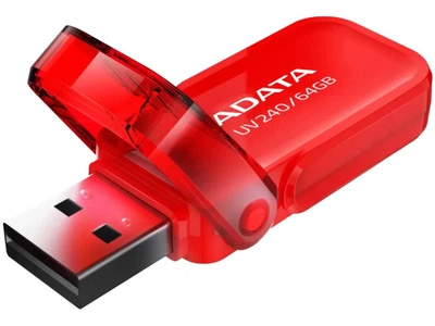 USB флеш накопичувач ADATA 64 GB UV240 USB 2.0 Red (AUV240-64G-RRD)