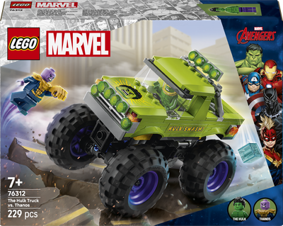 Zestaw klocków LEGO Super Heroes Marvel The Hulk Truck vs. Thanos 229 elementów (76312)