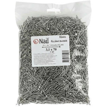 Цвяхи 3,1х70 будівельні, DIN 1151 бп (уп.1кг) Nail (405175)