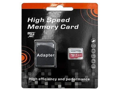 Карта пам'яті Micro SD 64Gb Kotion Class 10 з адаптером (UHS-1)