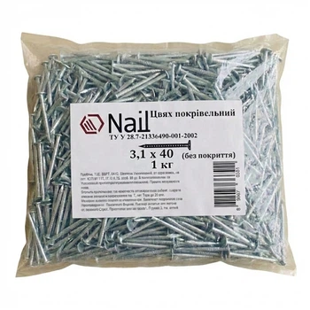 Цвяхи 3,1х40 покрівельні, DIN 1160 бп (уп.1кг) Nail (405342)