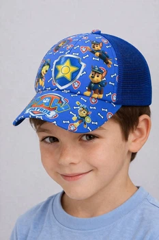 Детская кепка с сеткой Щенячий Патруль Гонщик Чейз (Paw Patrol) 54-55 см Синий