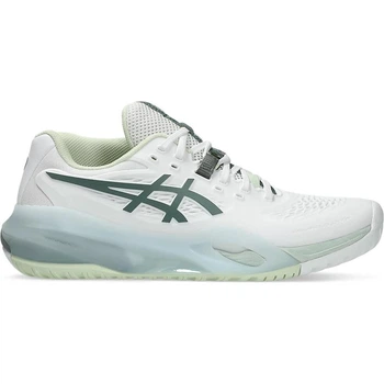 Кроссовки теннисные женские Asics GEL-RESOLUTION X бело-мятно-темно-зеленые 40 1042A279-102