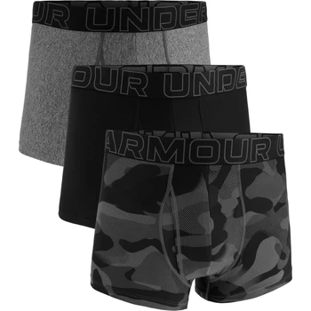 Трусы (боксерки) Under Armour PERFORMANCE TECH PRINTED 3IN BOXERJOCK серые, черные, камуфляжные (3 пары) 2XL 1383883-001