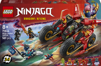 Klocki konstrukcyjne LEGO Ninjago Pojazd bojowy ninja 3 w 1 561 element (71844)