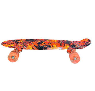 Пенни борд 22" Lava со светящимися колесами SC20501 | Скейт детский 56 см VToys