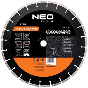 Алмазный диск Neo Tools 350 x 25.4 мм (5906692011445)