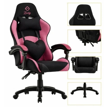 Крісло геймерське Bonro Lady 806 чорно-рожеве