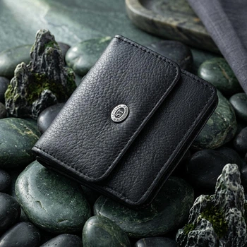 Женский кожаный кошелек для карт купюр и монет ST Leather bg226fash90 Черный