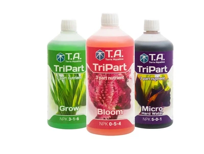 Комплект мінеральних добрив TriPart Grow Bloom Micro Hard Water 1L Terra Aquatica
