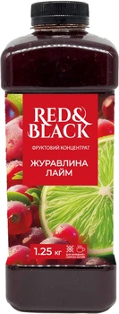 Фруктовий концентрат Red&Black Журавлина-Лайм 1.25 кг (4823113304799)