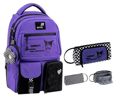 Рюкзак шкільний підлітковий + пенал Kite Education teens Kuromi HK26-2587M-1