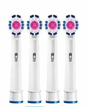 Насадки совместимы с электрической зубной щеткой Oral-B 3D White 4 шт
